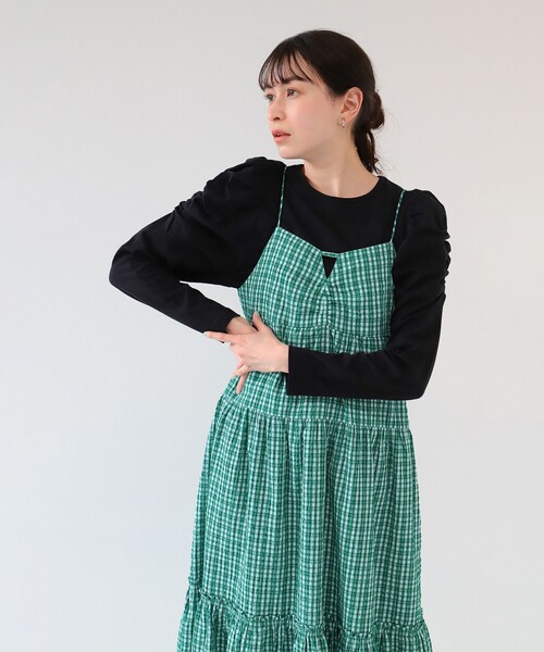 Ray BEAMS(レイビームス)の「Ray BEAMS / ギャザー ボリューム スリーブ Tシャツ(Tシャツ/カットソー・レディース・イエロー系その他5/ホワイト/ブラック・ONE SIZE)」の12枚目の写真