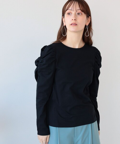 Ray BEAMS(レイビームス)の「Ray BEAMS / ギャザー ボリューム スリーブ Tシャツ(Tシャツ/カットソー・レディース・イエロー系その他5/ホワイト/ブラック・ONE SIZE)」の17枚目の写真