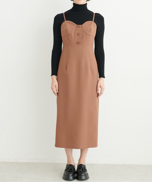 FREE'S MART（フリーズマート）の「【Sシリーズ対応】ビスチェキャミワンピース（ワンピース・レディース・ブラック/ブラウン・MEDIUM/SMALL/X-SMALL）」の7枚目の写真