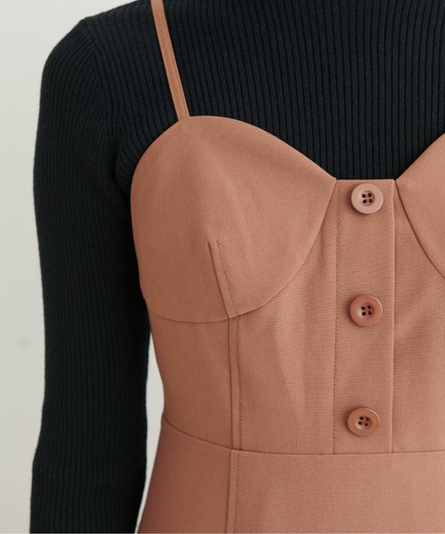 FREE'S MART（フリーズマート）の「【Sシリーズ対応】ビスチェキャミワンピース（ワンピース・レディース・ブラック/ブラウン・MEDIUM/SMALL/X-SMALL）」の16枚目の写真