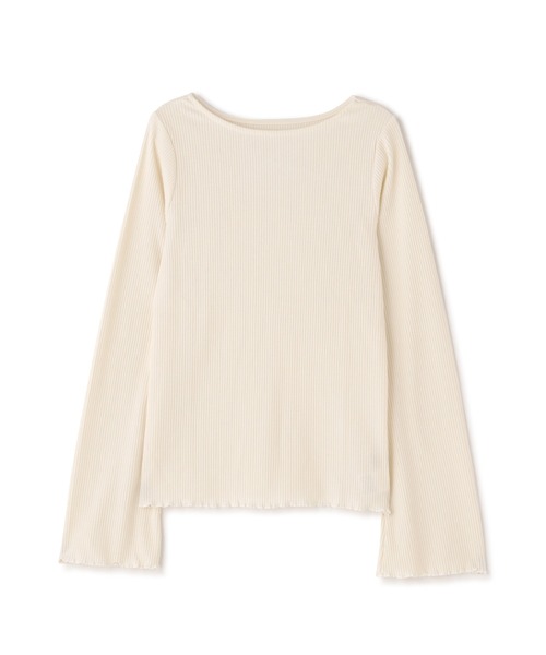 FREE'S MART（フリーズマート）の「◆三角テレコ前後2Wayフレアスリーブカットソー（Tシャツ/カットソー・レディース・ブルー/ホワイト/ブラック・FREE）」の2枚目の写真