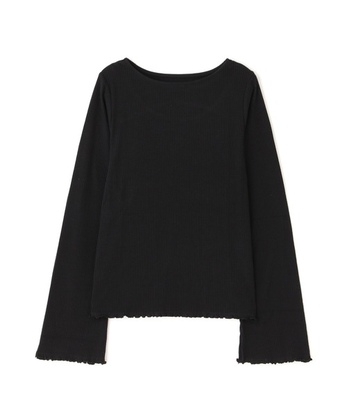 FREE'S MART（フリーズマート）の「◆三角テレコ前後2Wayフレアスリーブカットソー（Tシャツ/カットソー・レディース・ブルー/ホワイト/ブラック・FREE）」の3枚目の写真