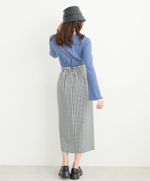 FREE'S MART（フリーズマート）の「◆三角テレコ前後2Wayフレアスリーブカットソー（Tシャツ/カットソー・レディース・ブルー/ホワイト/ブラック・FREE）」の10枚目の写真