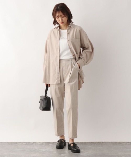 GLOBAL WORK（グローバルワーク）の「軽やかコーデュロイシャツ/295637（シャツ/ブラウス・レディース・モカ/グレイッシュベージュ/ダークグリーン/ダークオレンジ・FREE）」の11枚目の写真