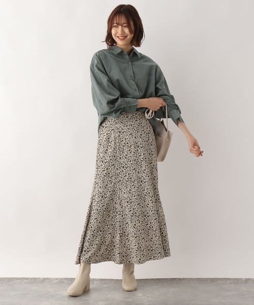 GLOBAL WORK（グローバルワーク）の「軽やかコーデュロイシャツ/295637（シャツ/ブラウス・レディース・モカ/グレイッシュベージュ/ダークグリーン/ダークオレンジ・FREE）」の20枚目の写真