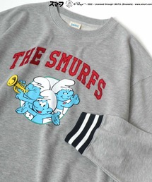 MARUKAWA（マルカワ）の「The Smurf/スマーフ ビッグシルエット リブライン キャラクタープリント スウェットトレーナー レディース メンズ（スウェット）」