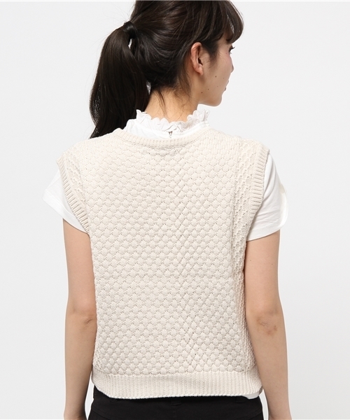 Kastane(カスタネ)の「【Kastane】KNITベストSET(ニット/セーター・レディース・オフホワイト/グレー/オレンジ/ライトグリーン・FREE)」の11枚目の写真