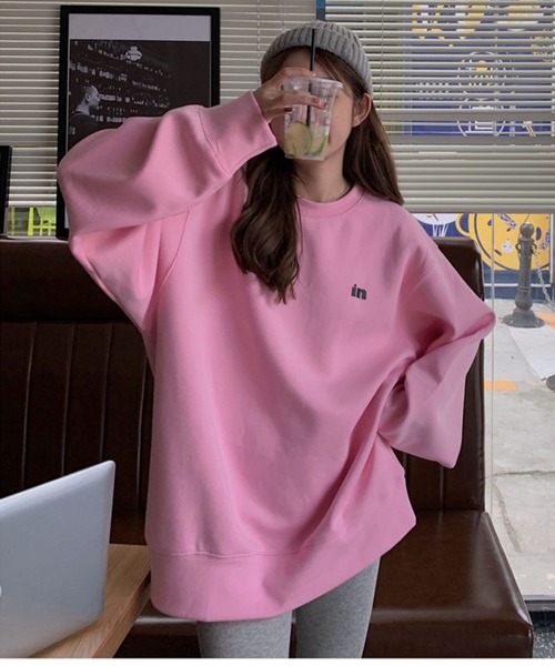 Auntie Rosa（アンティローザ）の「ワンポイントロゴビッグトレーナー（スウェット・レディース・ネイビー/グレー/ピンク/ブルー・FREE）」の13枚目の写真