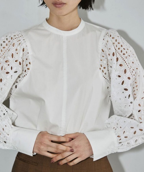 シャツ+ブラウス(長袖+七分) TODAYFUL Lacesleeve Cotton Blouse TODAYFUL（トゥデイフル）の「TODAYFUL Lacesleeve Cotton Blouse