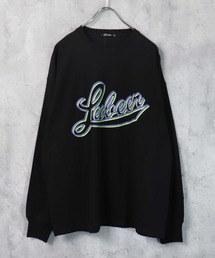 発泡プリント長袖Tシャツ