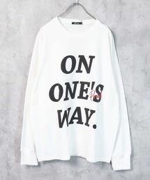 発泡プリント長袖Tシャツ