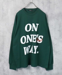 発泡プリント長袖Tシャツ