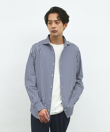 【FLEX】マルチストレッチ ストライプ ジャージーシャツ
