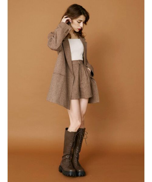 EVRIS（エヴリス）の「ツイードショートパンツ【セットアップ着用可能】（その他パンツ・レディース・ブラック/パープル/ブラウン・SMALL/MEDIUM）」の9枚目の写真