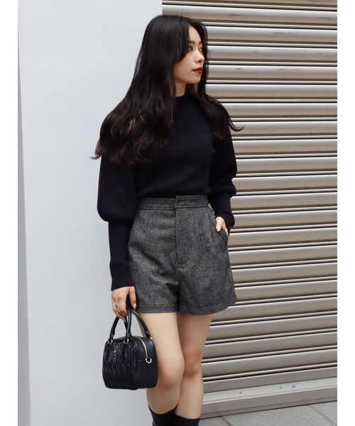 EVRIS（エヴリス）の「ツイードショートパンツ【セットアップ着用可能】（その他パンツ・レディース・ブラック/パープル/ブラウン・SMALL/MEDIUM）」の14枚目の写真