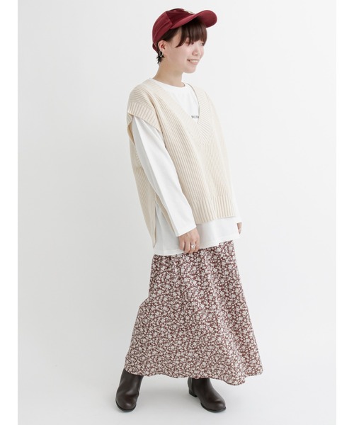 Lugnoncure(ルノンキュール)の「コーデュロイイニシャル刺繍キャップ(ハット・レディース・ベージュ/グリーン/ボルドー・フリ-)」の7枚目の写真