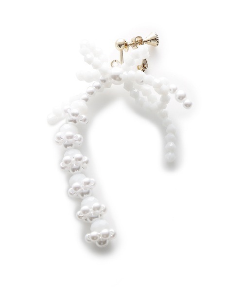 LILY BROWN（リリーブラウン）の「ビジューリボンイヤリング（イヤリング・レディース・ホワイト/グリーン/ラベンダー・FREE）」の6枚目の写真