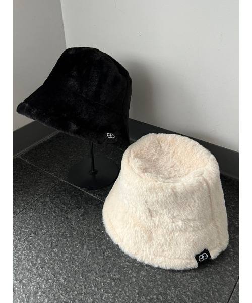 EGOIST（エゴイスト）の「フェイクファーバケットハット（ハット・レディース・ブラック/アイボリー・FREE）」の6枚目の写真