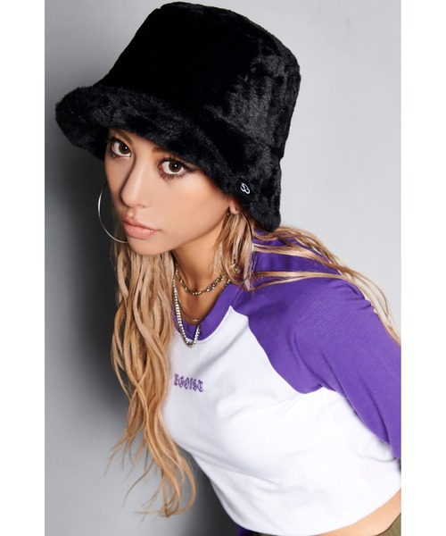 EGOIST（エゴイスト）の「フェイクファーバケットハット（ハット・レディース・ブラック/アイボリー・FREE）」の10枚目の写真