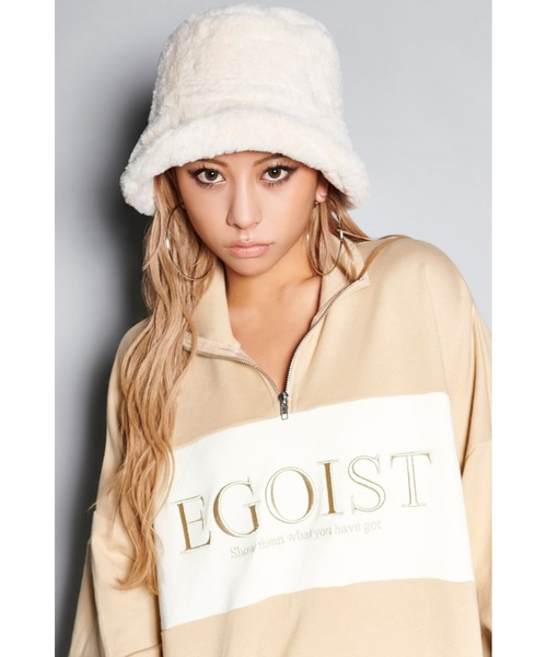 EGOIST（エゴイスト）の「フェイクファーバケットハット（ハット・レディース・ブラック/アイボリー・FREE）」の5枚目の写真