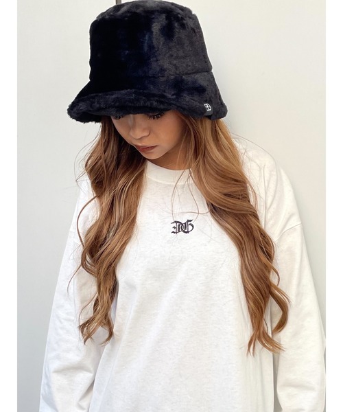 EGOIST（エゴイスト）の「フェイクファーバケットハット（ハット・レディース・ブラック/アイボリー・FREE）」の4枚目の写真