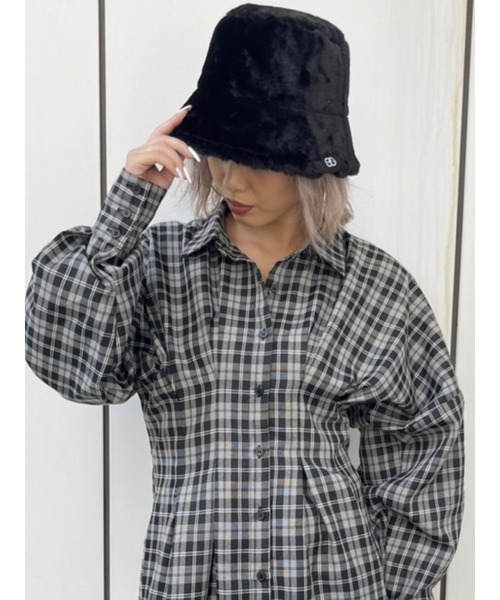 EGOIST（エゴイスト）の「フェイクファーバケットハット（ハット・レディース・ブラック/アイボリー・FREE）」の14枚目の写真