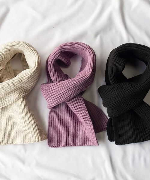 me+em select(ミームセレクト)の「※※【 ミームセレクトオリジナル 】リブニットシンプルカラーマフラー / lib knit simple color muffler(マフラー・レディース・レッド/パープル/ブラック/ピンク/ライム/イエロー/オレンジ/ブルー/グリーン/ブルーグレー/ダークブルー/アイボリー/ライトピンク/グレー/ライトグリーン/ライトブルー・FREE)」の11枚目の写真