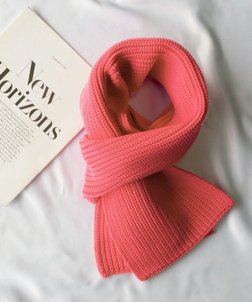 me+em select(ミームセレクト)の「※※【 ミームセレクトオリジナル 】リブニットシンプルカラーマフラー / lib knit simple color muffler(マフラー・レディース・レッド/パープル/ブラック/ピンク/ライム/イエロー/オレンジ/ブルー/グリーン/ブルーグレー/ダークブルー/アイボリー/ライトピンク/グレー/ライトグリーン/ライトブルー・FREE)」の14枚目の写真