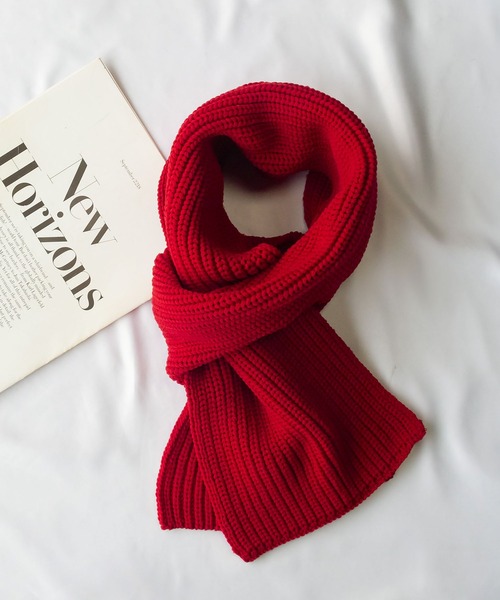 me+em select(ミームセレクト)の「※※【 ミームセレクトオリジナル 】リブニットシンプルカラーマフラー / lib knit simple color muffler(マフラー・レディース・レッド/パープル/ブラック/ピンク/ライム/イエロー/オレンジ/ブルー/グリーン/ブルーグレー/ダークブルー/アイボリー/ライトピンク/グレー/ライトグリーン/ライトブルー・FREE)」の15枚目の写真