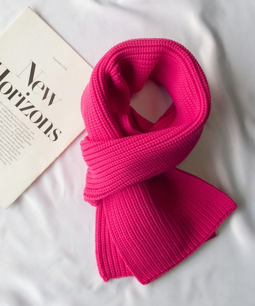me+em select(ミームセレクト)の「※※【 ミームセレクトオリジナル 】リブニットシンプルカラーマフラー / lib knit simple color muffler(マフラー・レディース・レッド/パープル/ブラック/ピンク/ライム/イエロー/オレンジ/ブルー/グリーン/ブルーグレー/ダークブルー/アイボリー/ライトピンク/グレー/ライトグリーン/ライトブルー・FREE)」の13枚目の写真