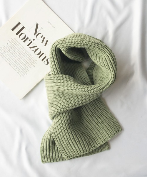 me+em select(ミームセレクト)の「※※【 ミームセレクトオリジナル 】リブニットシンプルカラーマフラー / lib knit simple color muffler(マフラー・レディース・レッド/パープル/ブラック/ピンク/ライム/イエロー/オレンジ/ブルー/グリーン/ブルーグレー/ダークブルー/アイボリー/ライトピンク/グレー/ライトグリーン/ライトブルー・FREE)」の7枚目の写真