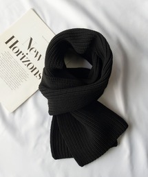 me+em select | ※※【 ミームセレクトオリジナル 】リブニットシンプルカラーマフラー / lib knit simple color muffler(マフラー)