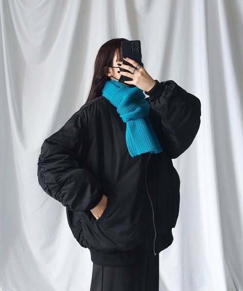 me+em select(ミームセレクト)の「※※【 ミームセレクトオリジナル 】リブニットシンプルカラーマフラー / lib knit simple color muffler(マフラー・レディース・レッド/パープル/ブラック/ピンク/ライム/イエロー/オレンジ/ブルー/グリーン/ブルーグレー/ダークブルー/アイボリー/ライトピンク/グレー/ライトグリーン/ライトブルー・FREE)」の19枚目の写真