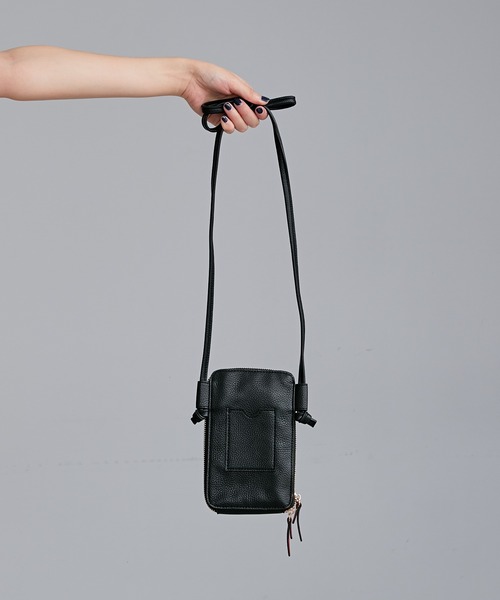 Pal collection（パルコレクション）の「ハラコ風ウォレットスマホポーチ（ショルダーバッグ・レディース・ブラウン/ホワイト・FREE）」の6枚目の写真