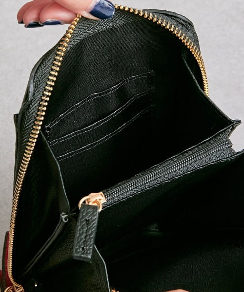 Pal collection（パルコレクション）の「ハラコ風ウォレットスマホポーチ（ショルダーバッグ・レディース・ブラウン/ホワイト・FREE）」の12枚目の写真