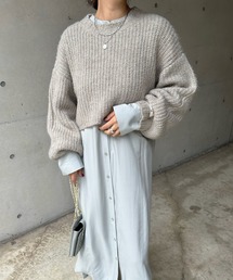 DouDou | ショート丈ニット＋ワンピースセット(ワンピース)