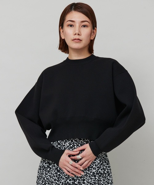 Curensology（カレンソロジー）の「Curensology(カレンソロジー)/コットンジャガードニットプルオーバー（ニット/セーター・レディース・ホワイト/ブラック/ネイビー×ホワイト・FREE）」の3枚目の写真