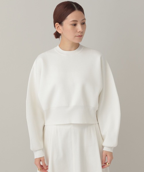 Curensology（カレンソロジー）の「Curensology(カレンソロジー)/コットンジャガードニットプルオーバー（ニット/セーター・レディース・ホワイト/ブラック/ネイビー×ホワイト・FREE）」の7枚目の写真