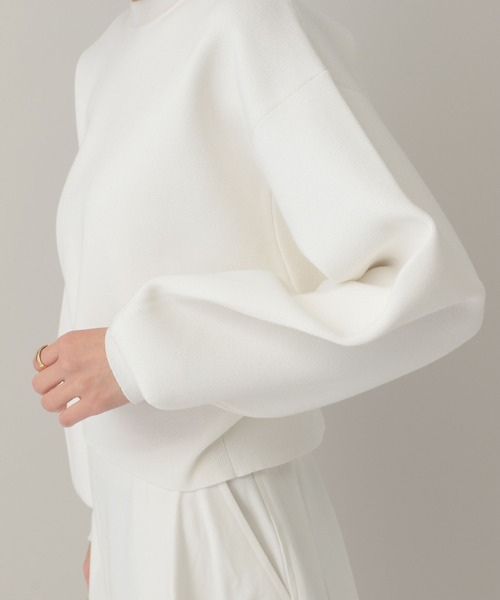 Curensology（カレンソロジー）の「Curensology(カレンソロジー)/コットンジャガードニットプルオーバー（ニット/セーター・レディース・ホワイト/ブラック/ネイビー×ホワイト・FREE）」の12枚目の写真