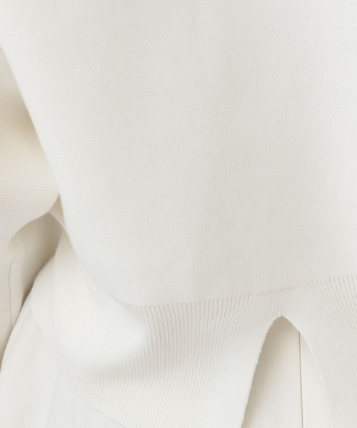 Curensology（カレンソロジー）の「Curensology(カレンソロジー)/コットンジャガードニットプルオーバー（ニット/セーター・レディース・ホワイト/ブラック/ネイビー×ホワイト・FREE）」の8枚目の写真