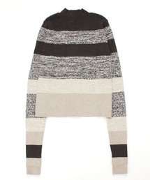 Solace | ボトルネックボーダーニットトップス(ニット/セーター)