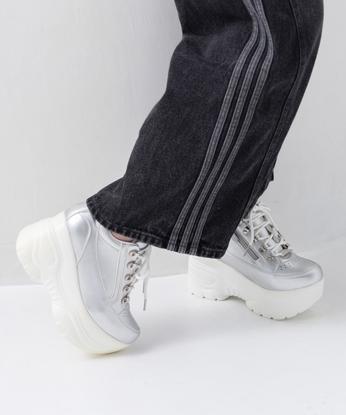 attagirl（アタガール）の「厚底ソールスニーカー（スニーカー・レディース・ホワイト/ブラック系その他/ブラック/シルバー・S/LL/M/L/3L/4L）」の18枚目の写真