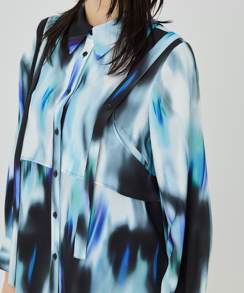 UNITED TOKYO（ユナイテッドトウキョウ）の「グラデーションレイヤードブラウス（シャツ/ブラウス・レディース・パープル/その他2/ホワイト・FREE）」の6枚目の写真