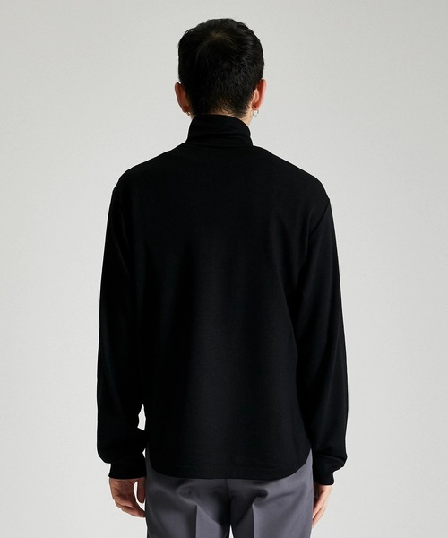 ETHOSENS（エトセンス）の「High neck sweatshirt（スウェット・メンズ・ブラック/キナリ・1/2）」の6枚目の写真