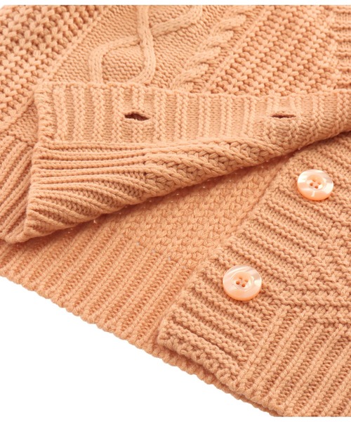 anap mimpi（アナップミンピ）の「ケーブル切替ユッタリニットカーディガン（カーディガン/ボレロ・レディース・イエロー/オレンジ/パープル・FREE）」の17枚目の写真