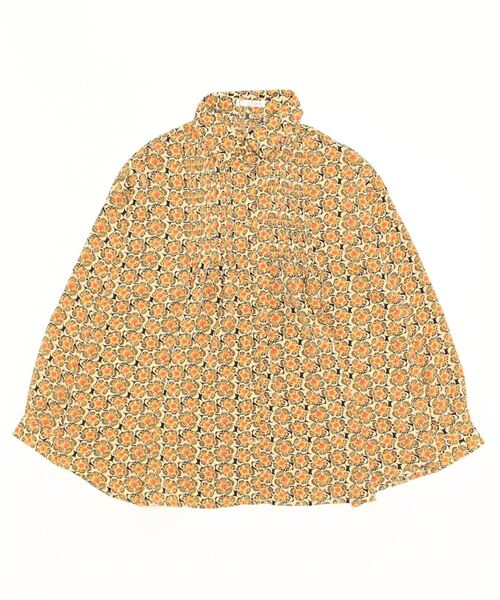 sandy（サンディー）の「【sandy】フラワープリントピンタックブラウス（シャツ/ブラウス・レディース・ネイビー/グリーン/イエロー・FREE）」の3枚目の写真