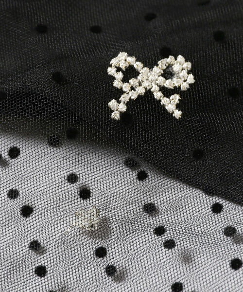 Ray BEAMS（レイビームス）の「sister jane / Twirl Embroidered Bow Top（シャツ/ブラウス・レディース・ブラック・SMALL）」の5枚目の写真