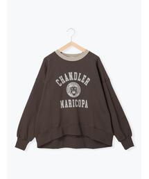 Samansa Mos2 | 裏起毛配色リブスウェット(Tシャツ/カットソー)