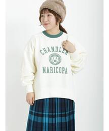 Samansa Mos2 | 裏起毛配色リブスウェット(Tシャツ/カットソー)