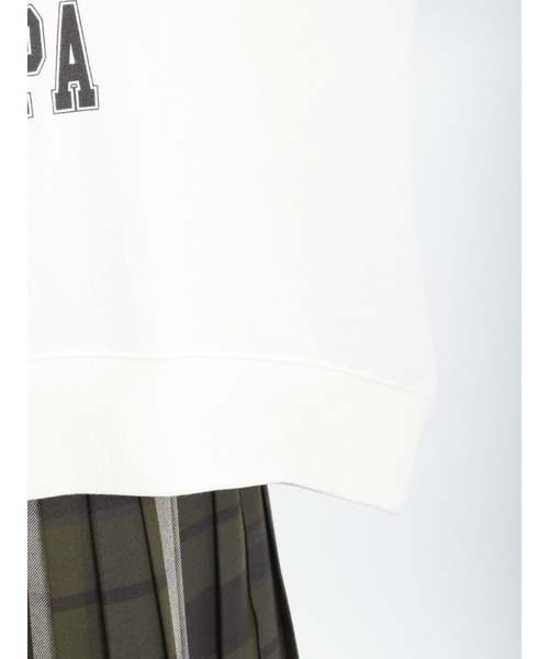 Samansa Mos2（サマンサ モスモス）の「裏起毛配色リブスウェット（Tシャツ/カットソー・レディース・ブラック/ダークブラウン/グリーン/キナリ・ﾌﾘ-）」の19枚目の写真